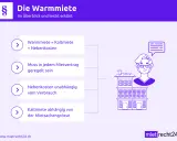 Was bedeutet Warmmiete? Sie ist die Kaltmiete plus Nebenkosten. Diese müssen im Mietvertrag geregelt sein.