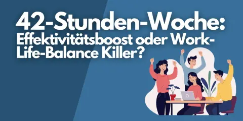42-Stunden-Woche: Steigert sie die Effektivität oder killt sie die Work-Life-Balance? Ein Team feiert Erfolge.