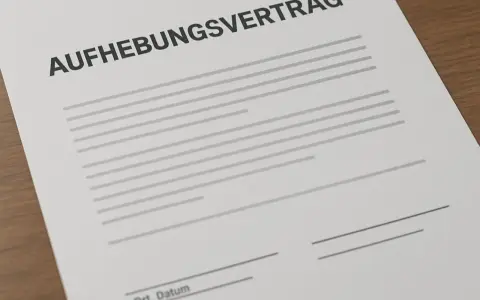 Ein Aufhebungsvertrag, der die Beendigung eines Arbeitsverhältnisses regelt, liegt bereit. Er könnte auch für die Probezeit relevant sein.