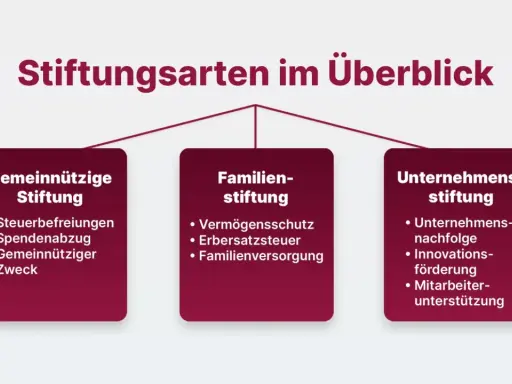 Übersicht über Stiftungsarten: Gemeinnützige, Familien- und Unternehmensstiftungen. Was ist eine Familienstiftung? Sie dient dem Vermögensschutz und der Familienversorgung.