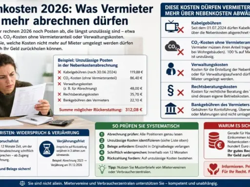 Mieter zahlt Nebenkostenabrechnung nicht? Prüfen Sie auf unzulässige Posten wie Kabelgebühren oder Verwaltungskosten. Holen Sie sich Ihr Geld zurück!